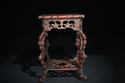 Chinese Rosewood Hand Carved Flower Rack Wooden Statue Exquisite Wood Ornament