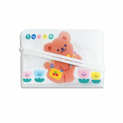 Fold Pockets 8pcs/Set Bear Household Storage Bag Cartoon Coin Purse Mask Storage