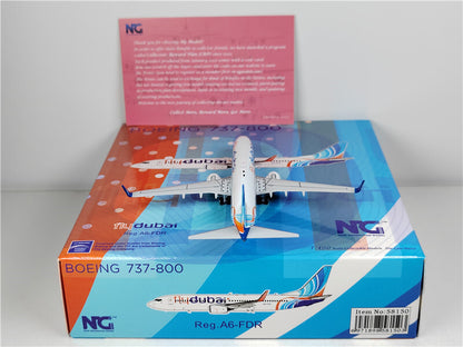 NG Models FOR Dubai Airlines FlyDubai FOR BOEING B737-800 A6-FDR 1:400 Model
