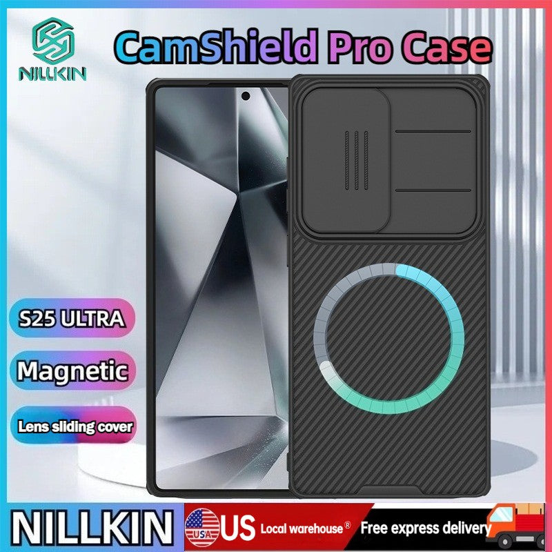 Samsung S25 UItra magnetic mobile phone case lens push cover anti-peeping