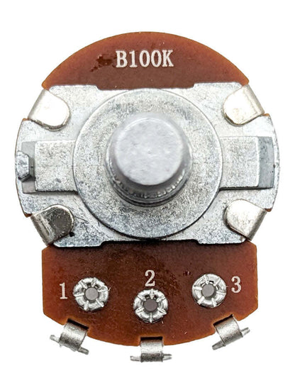 8 Pack 100K Ohm Potentiometer, 1/2W, Panel Mount, Single Turn, Round Shaft