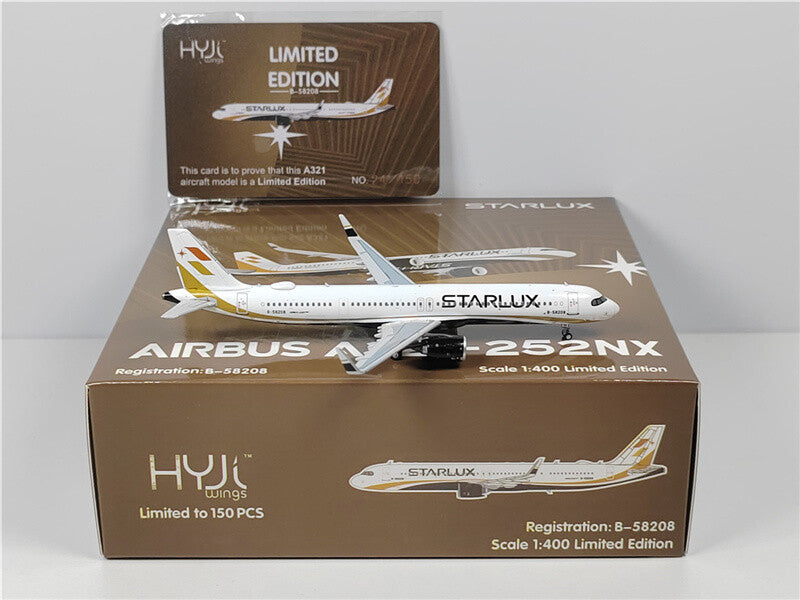 HYJLwings STARLUX For Airbus A321-252NX B-58208 LTD 1/400 DIECAST Aircraft Model