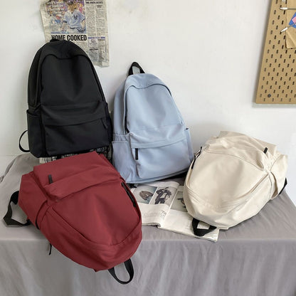 Travel Nylon Red Backpack Student Book Bag Laptop College School Bags 32*14*45CM