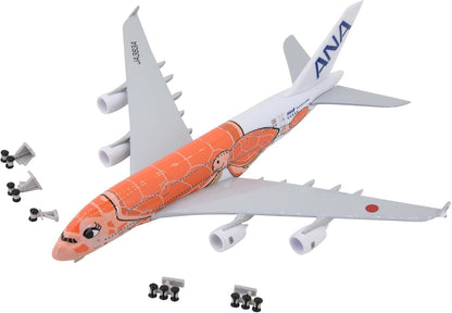 1:400 18cm A380 ANA Sea Turtle Metal Airplane Model Plane Toy Plane Model Orange