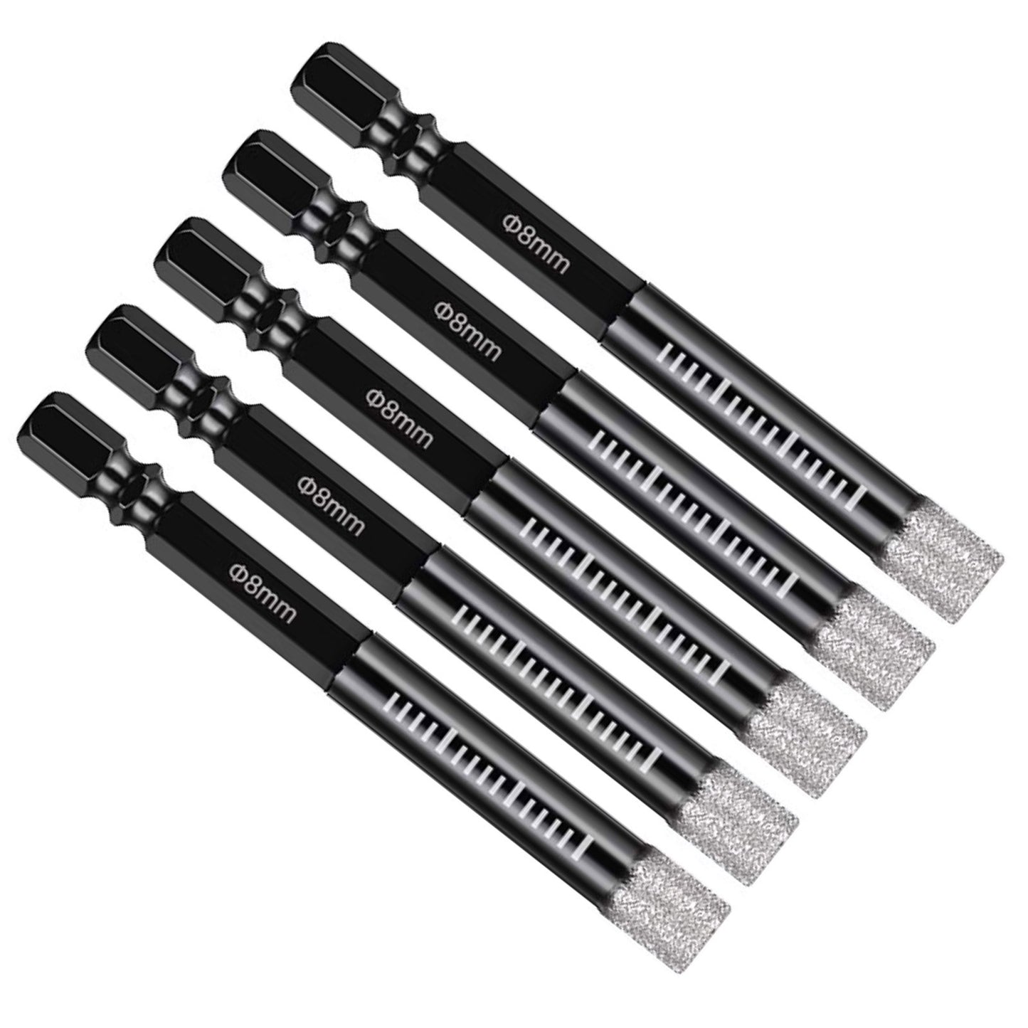 5PCS Dry Diamond Drill Bits For Porcelain Granite Tile Glass Ceramics Marble