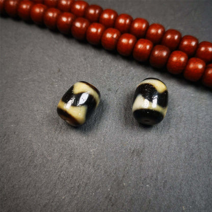 Tibetan Tiger Tooth Dzi Marker Beads for Mala Necklace Accessories