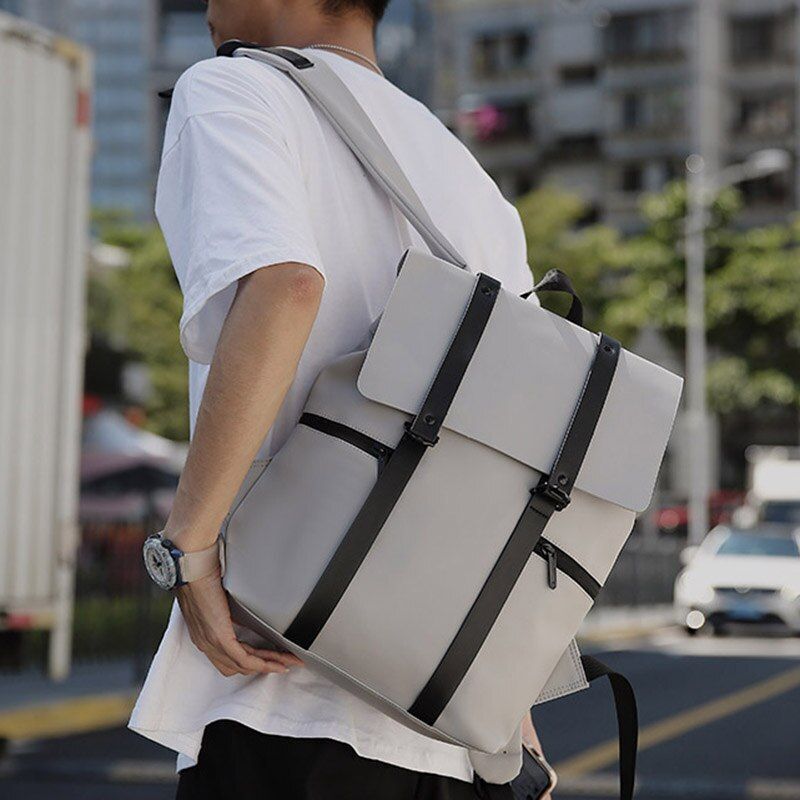 Backpack Waterproof Book Bag Traveling Rucksack Laptop Polyester Purse 26*30 CM