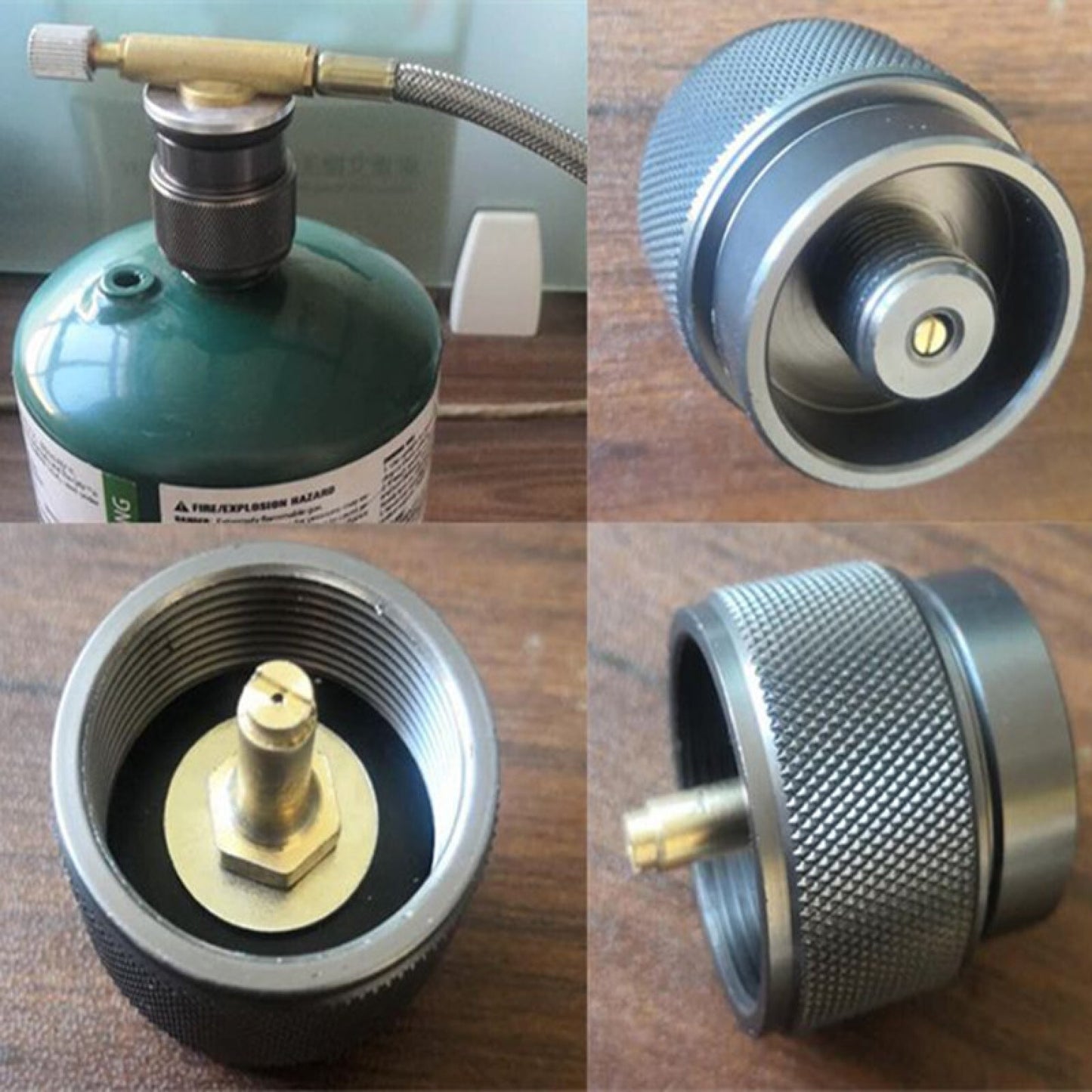 1 Lb Adapter Camping Propane Small Gas Tank Adapter Input Lindal Output Stove