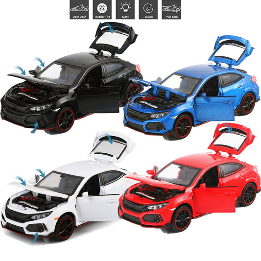 1:32 Diecast Alloy Pull Back Function Model Toy Car With Sound&Light Effect