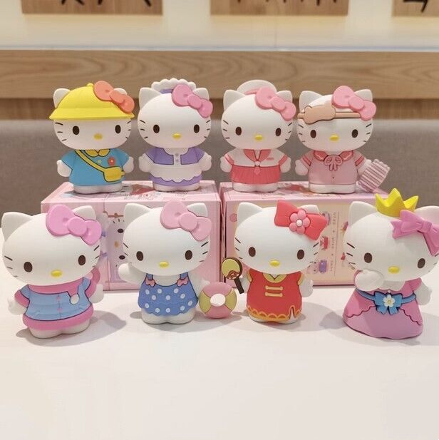 Genuine Sanrio Miniso Hellokitty Toy Figure Doll Cute Cat Decoration