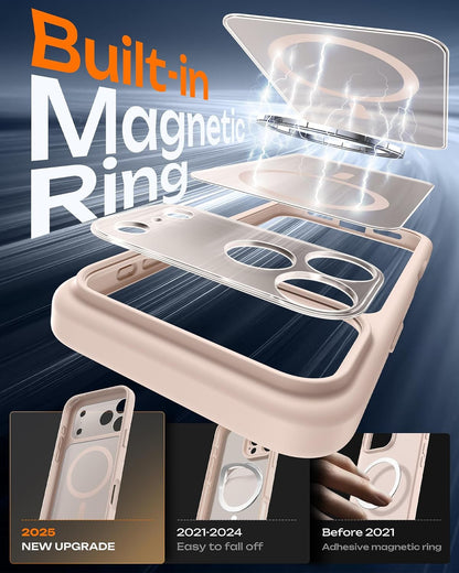 for Phone 17 Pro Case, Full Camera Protection, Built-In Magnetic Ring, Compatibl