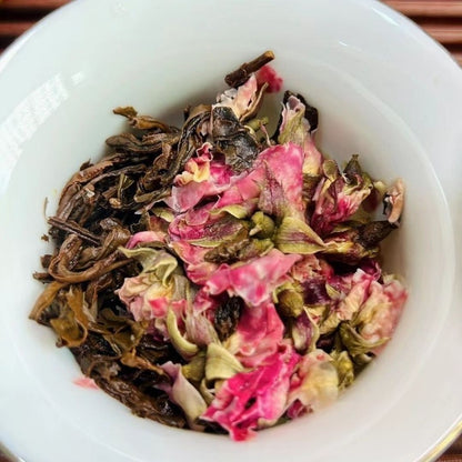 200g Yunnan Classic Rose Flower Tea Cake Dianhong Fragrant Sweet Beauty Tea