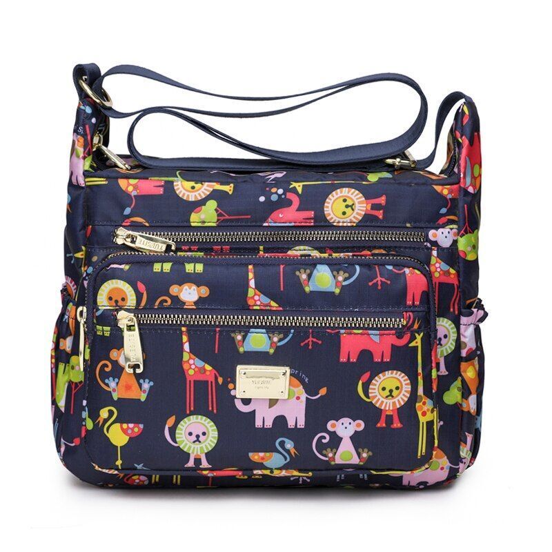 Crossbody Casual Shoulder Bag Rural Style Cloth Nylon Waterproof Shopper Handbag