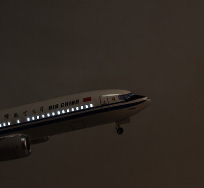 47CM AIR CHINA BOEING 737MAX Airplane Led Sound-controlled Light Resin Model