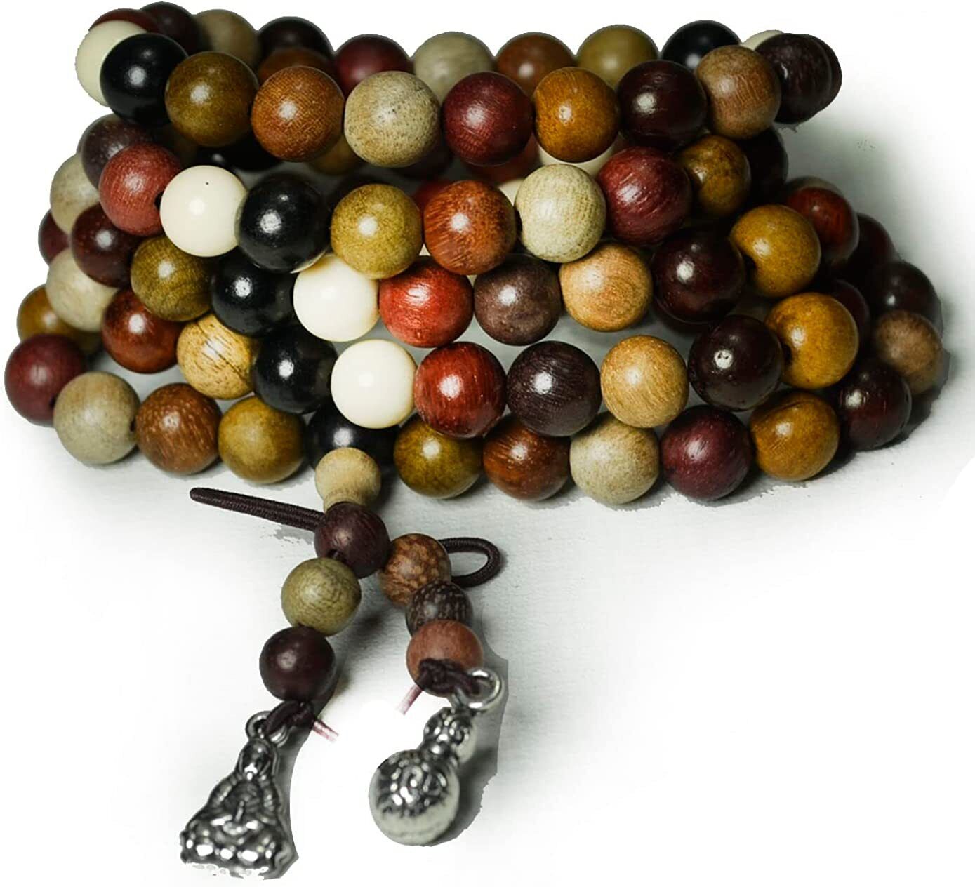 Wooden Beads Bracelet Tibetan Buddhist Mala prayer beads Necklace for Women Men