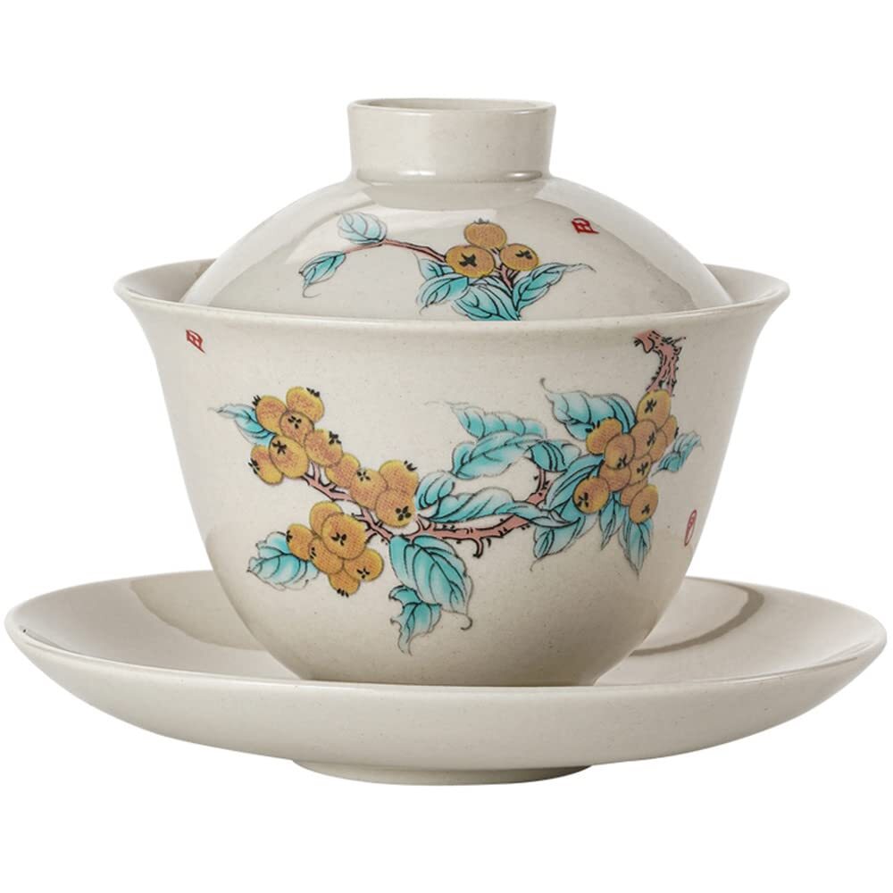 130ml Chinese Tea Bowl Kung Fu Tea Set Retro Gaiwan Kung Fu Tea Set Tureen Tea