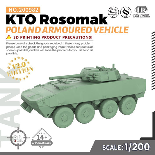 SSMODEL SS200982 1/200 Military Model Kit Poland KTO Rosomak Armoured Vehicle