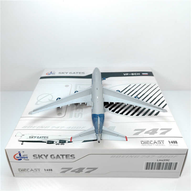 1:400 JC Wings SKY GATES BOEING B747-400F Passenger Airplane Diecast Model
