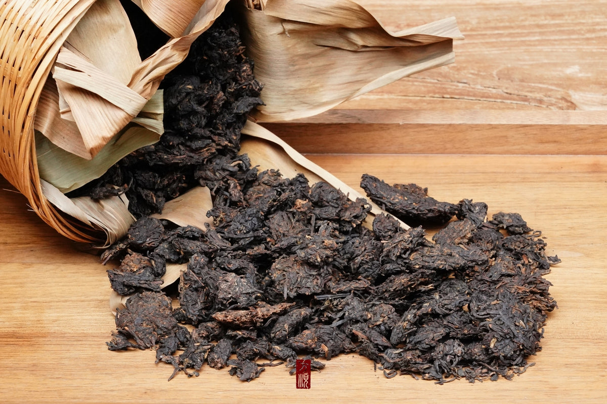 Aged Liu Bao Lao Cha Tou Golden Bud Nuggets Dark Tea China Guangxi Hei Cha 500g