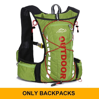 Cycling Backpack Men Women Nylon Bag Hiking Camping 250ml 1.5L Water Bag