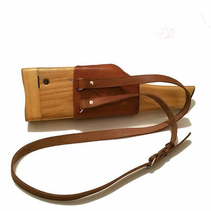 German C96 Broomhandle Mauser Holster with Diagonal Leather Shoulder Strap Stock