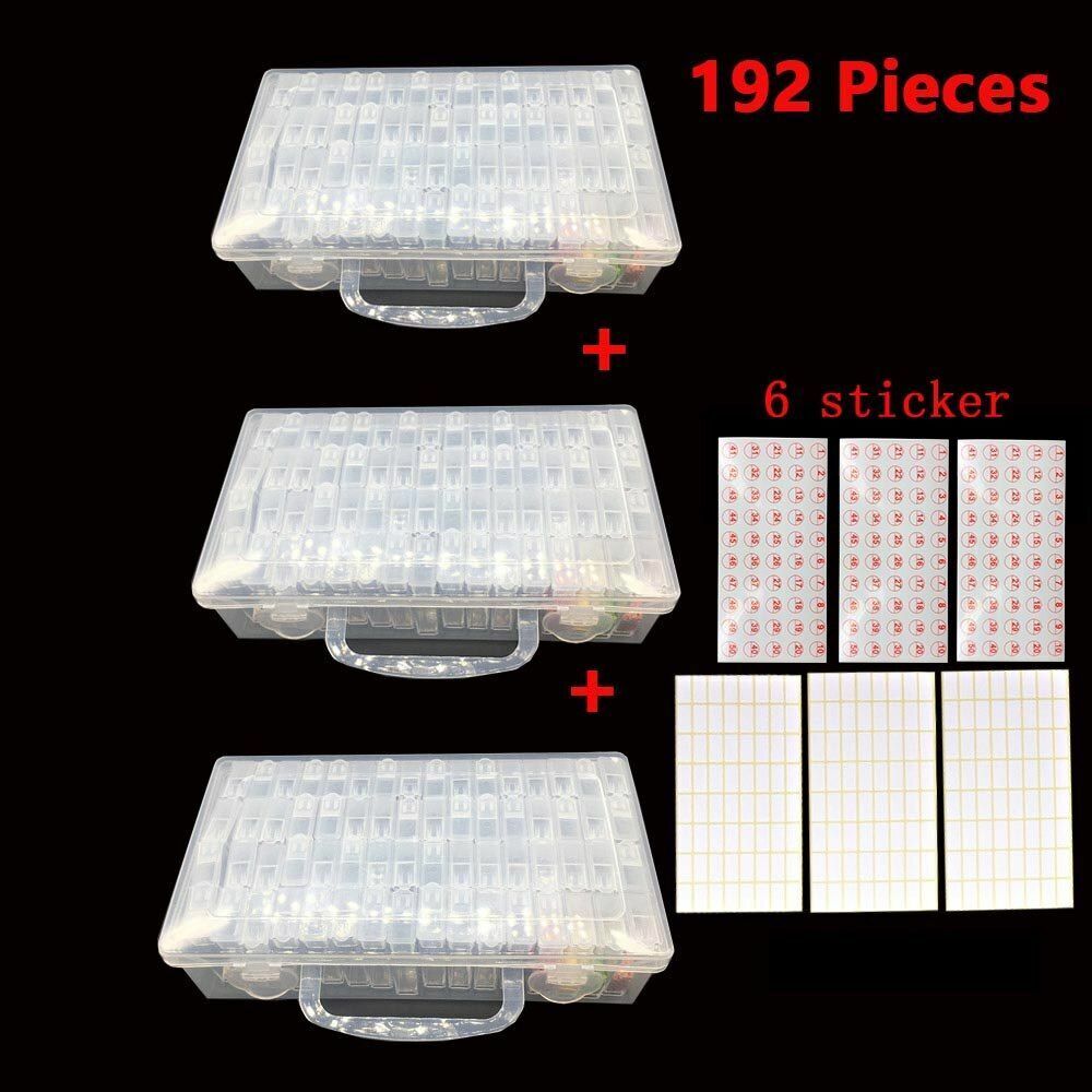 64/128/256 Pcs/Set Bottles Diamond Painting Tools Accessories Storage Containers