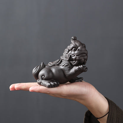 Creative Yixing Zisha Tea Pet Purple Clay Mythic Animals Home Decoration Chinese