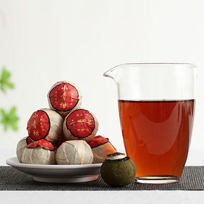 500g Yunnan Jinya Pu'er Tea 2020 Small Green Mandarin Orange Pu Erh Ripe Tea