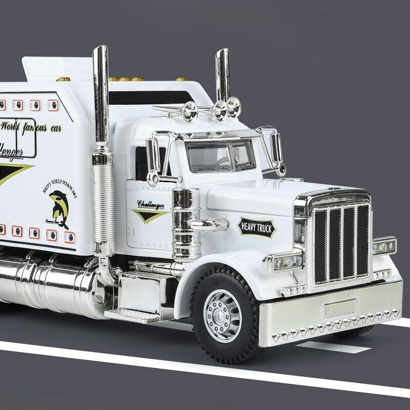 1:24 Trailer Truck Head Diecast Model Car Container Transport Vehicle Toy Gift