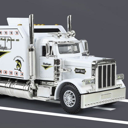 1:24 Trailer Truck Head Diecast Model Car Container Transport Vehicle Toy Gift
