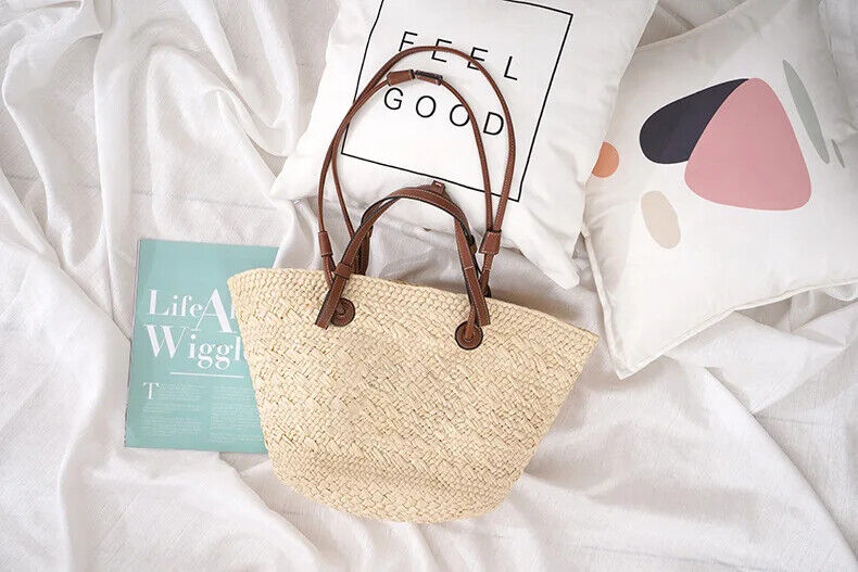 Straw Handbag Hand-woven Women's Holiday Bag Shoulder Bag