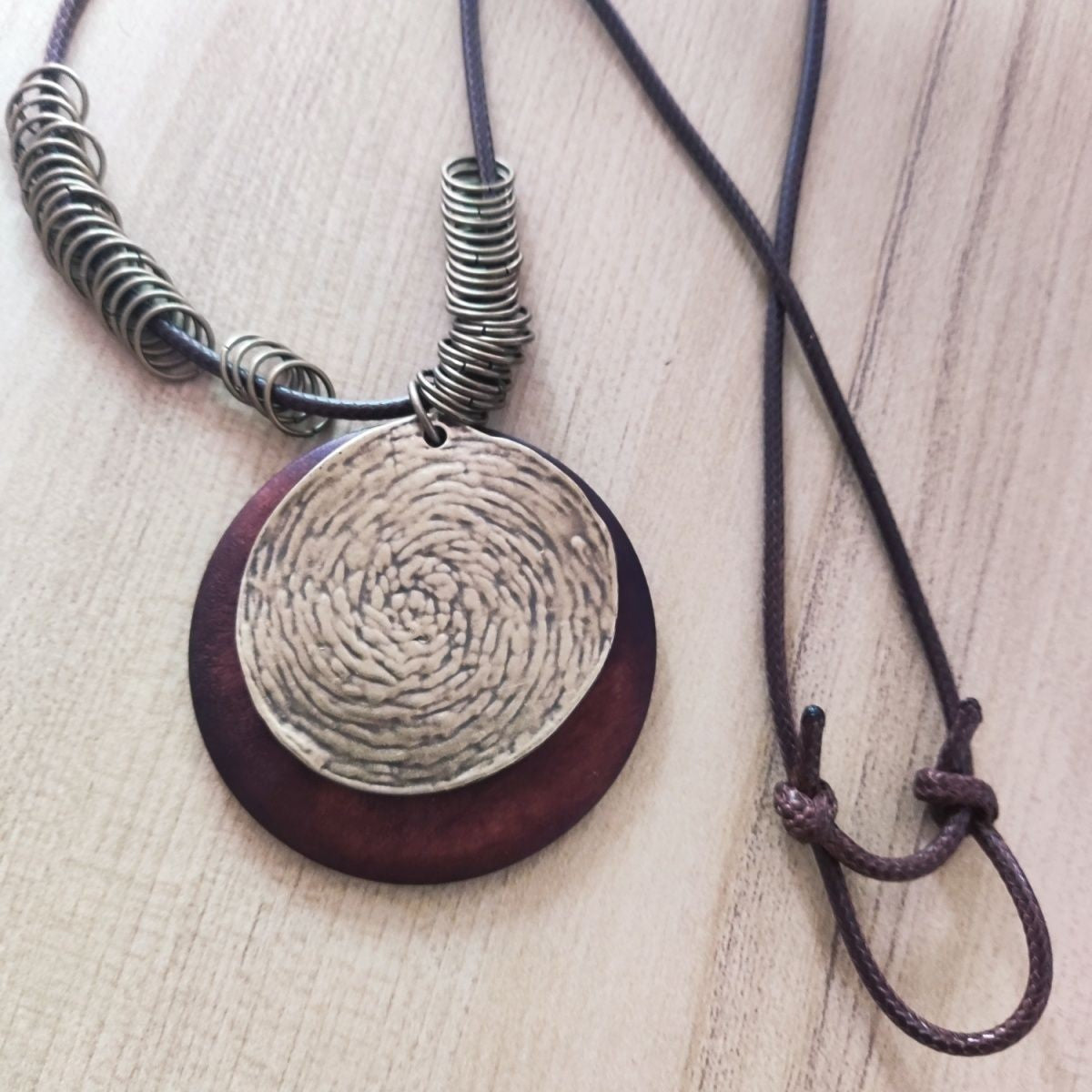 Vintage Bohemian Layered Disc Necklace Women Long Ethnic Chinese Style Jewelry
