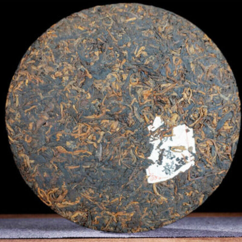 357 grams of aged ripe tea Menghai Tiandi Brown Pu 'er tea cake with old-age rhythm-