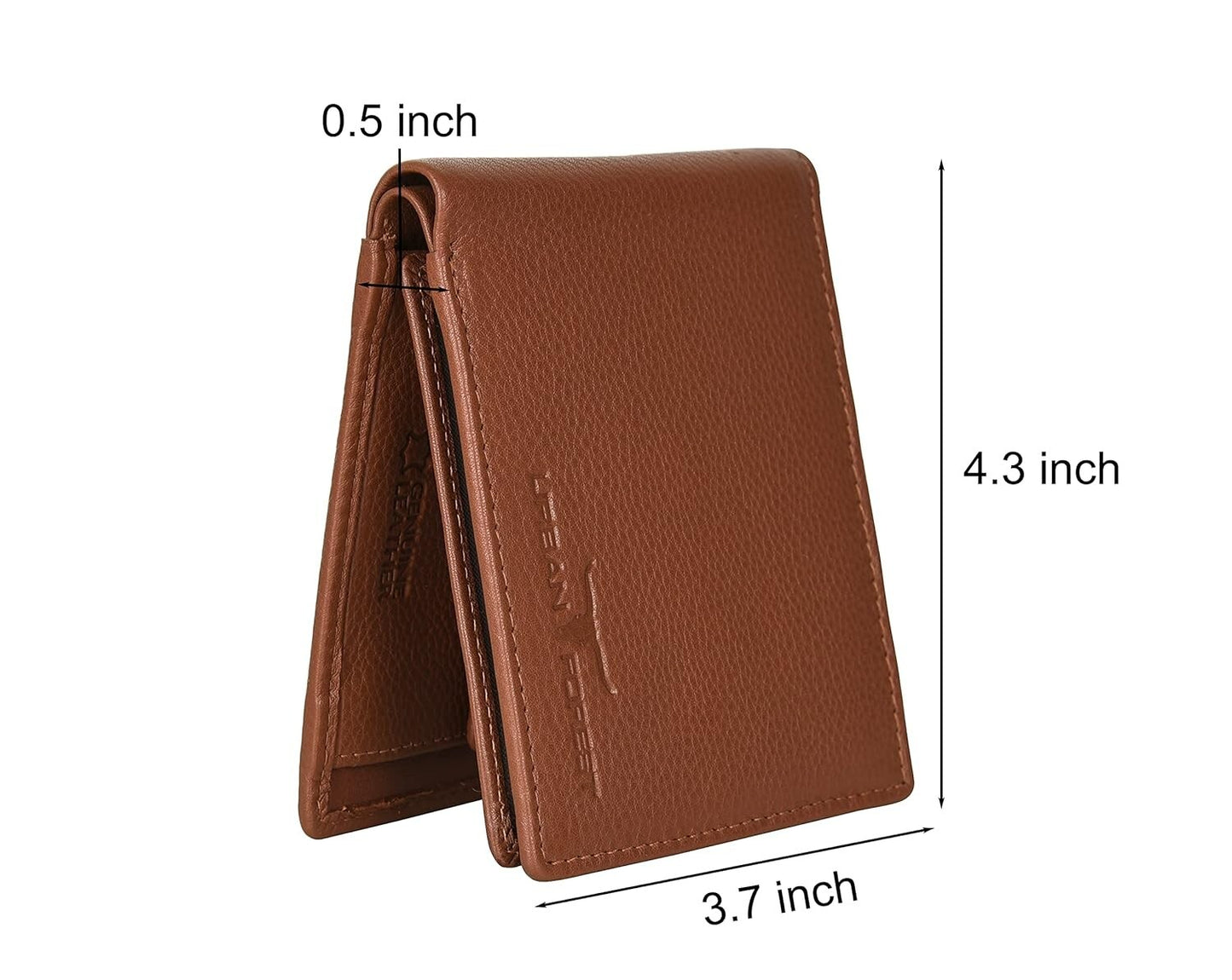 New Redwood Bi-Fold Leather Men's Wallet RFID Protection Gift Item