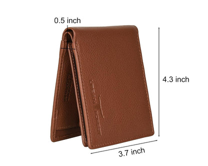 New Redwood Bi-Fold Leather Men's Wallet RFID Protection Gift Item