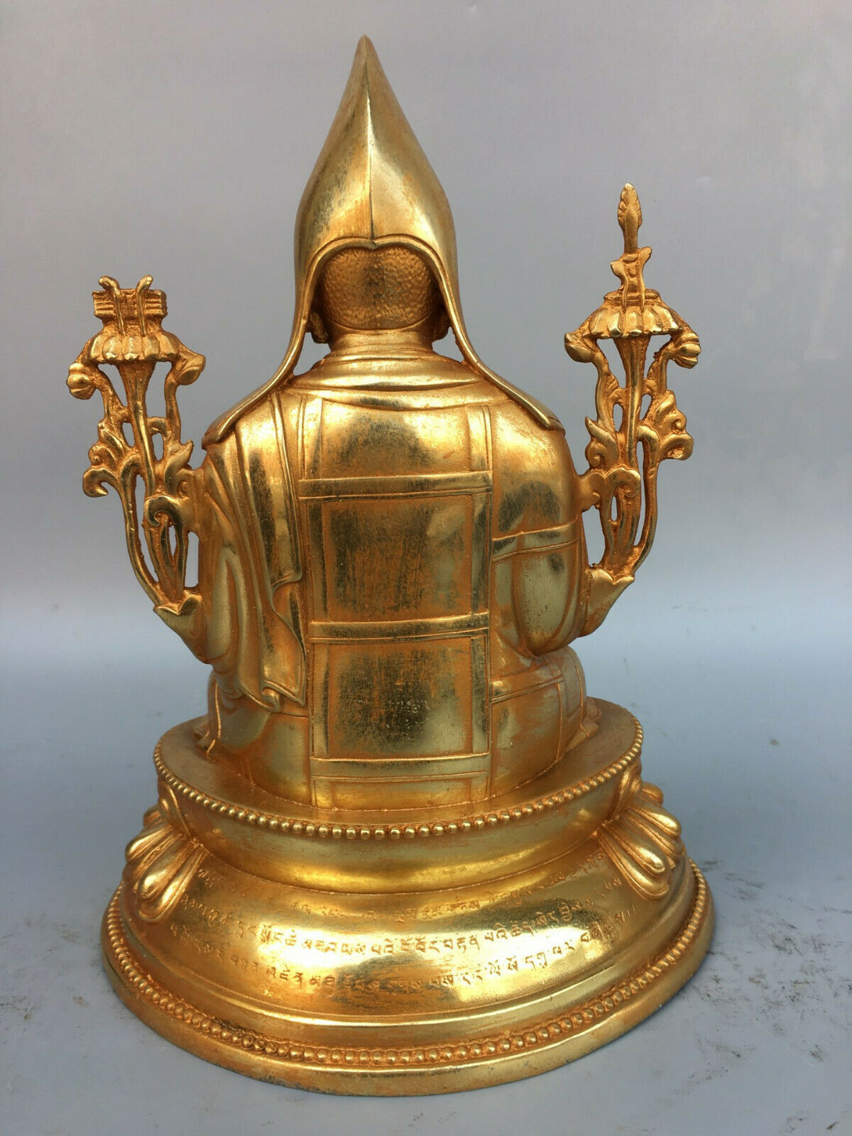 25 cm China Brass Je Tsongkhapa Statue Bronze gold Buddha Statue sculpture
