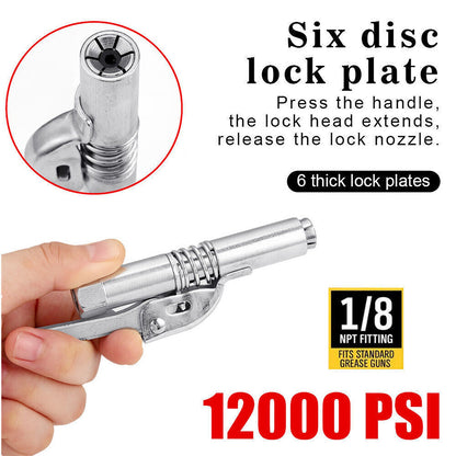 2Pcs 12000PSI High Pressure Grease Coupler Nozzle Pump Oil Injection Nozzles