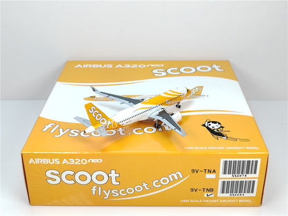 1:400 JC Wings SCOOT AIRBUS A320neo Passenger Airplane Diecast Model