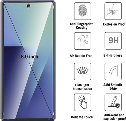 2+2 Pack for Samsung Galaxy Z Fold 7 Screen Protector with Camera Lens Protector