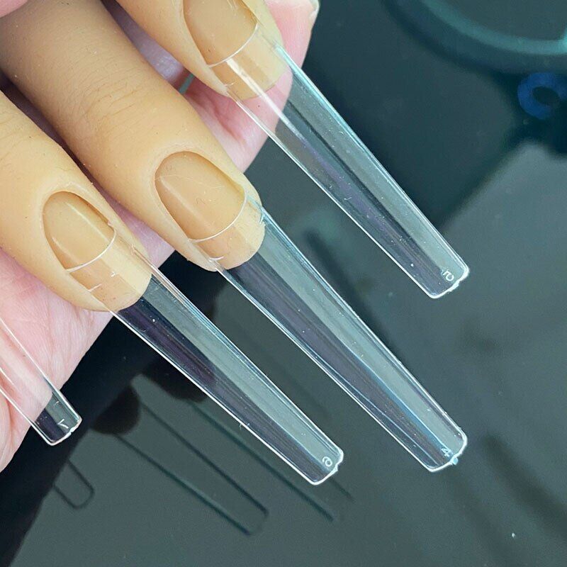 False Nail Art Tip ABS Refill Bag Curve XXL Coffin Square French Manicure 200Pcs