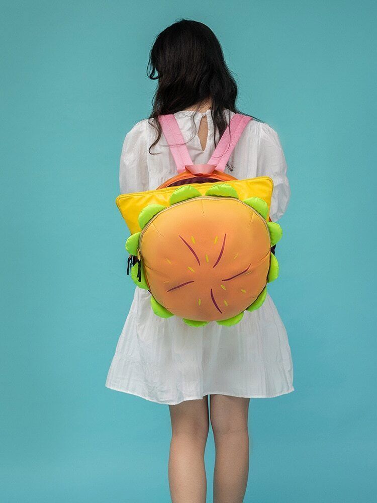 Hamburger Backpack Student Backpack Women Bag Book Bag School Students