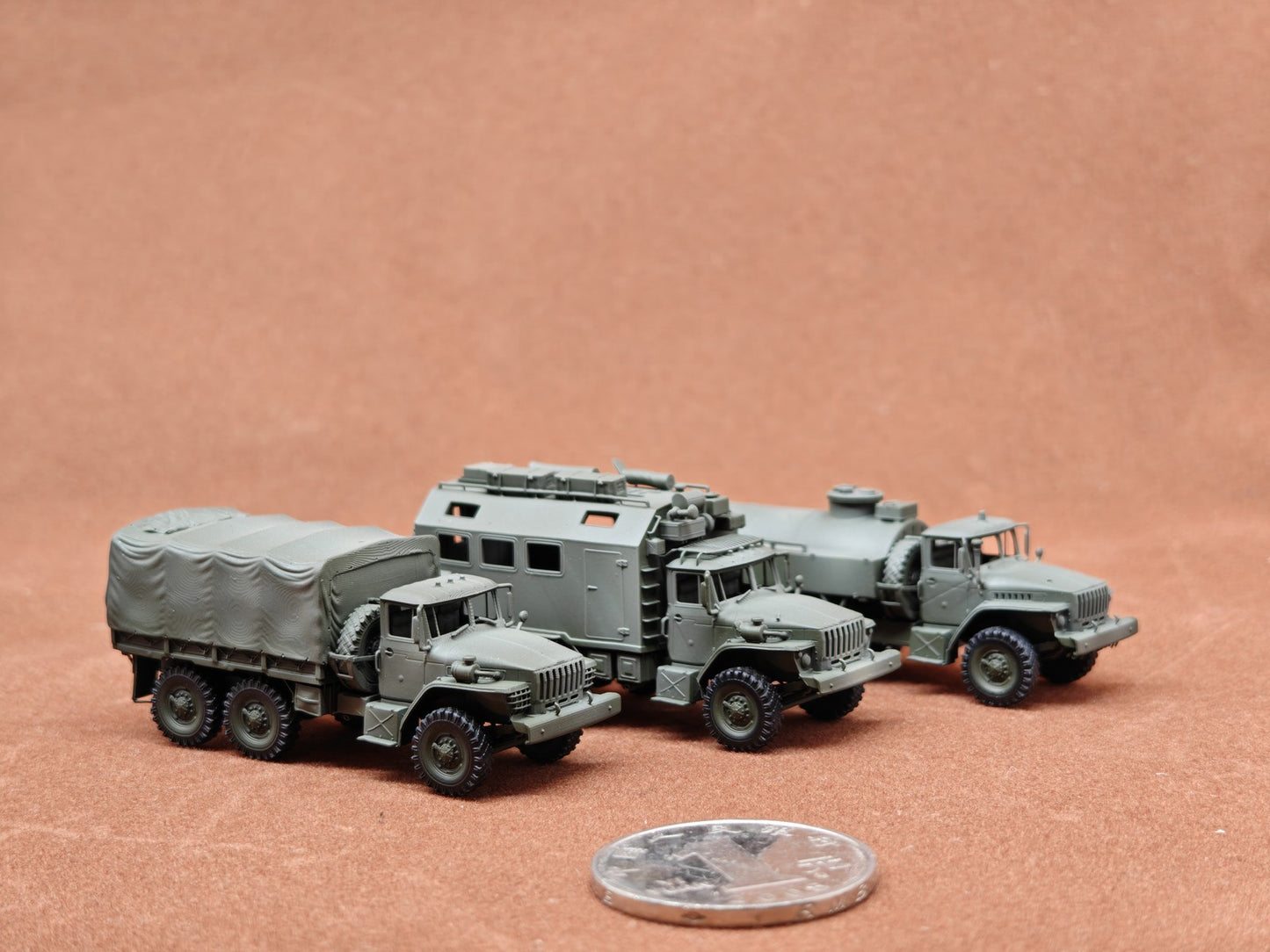 3D Printed 1/144 Russian Tanker Transportation Command Vehicle Colored Model