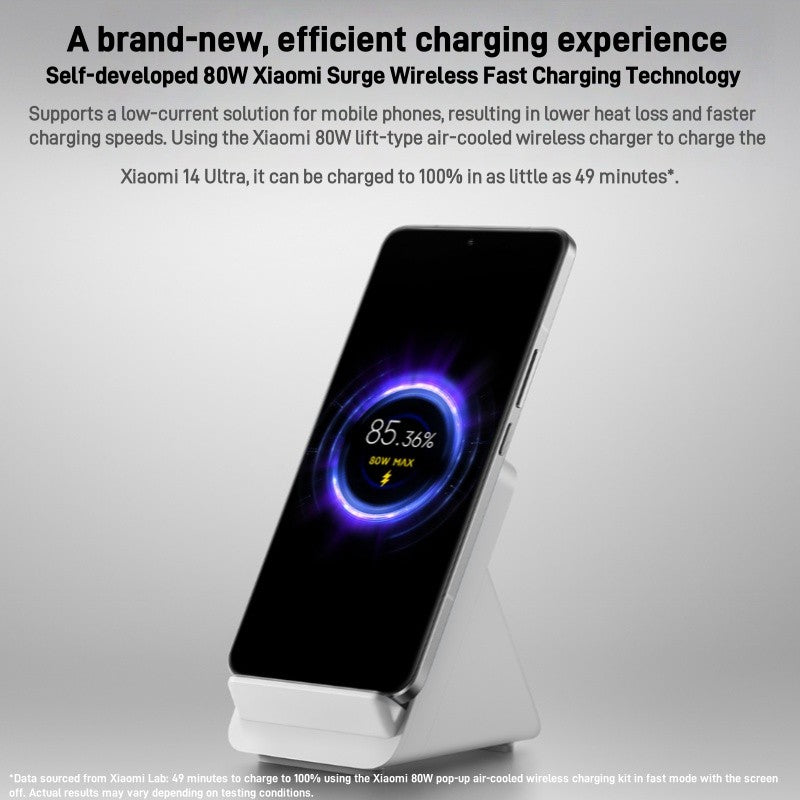 Genuine Xiaomi Vertical Air-Cooled 80W Wireless Charger+120W Fast Charging kit