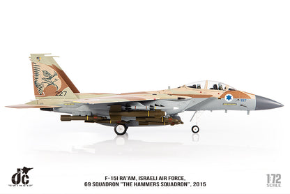 1:72 JC Wing F-15I RA'AM.ISRAELI AIR FORCE.2015 Fighter Diecast Aircraft Model