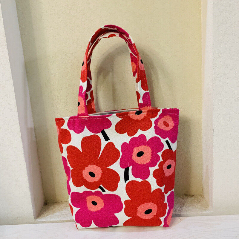 Fashion Colorful Elegant Canvas Unikko Poppy Tote Bag,Shopping Bag For Her