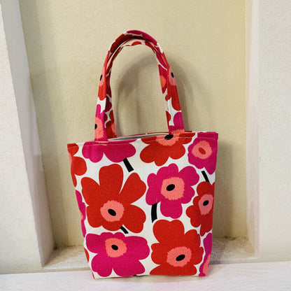 Fashion Colorful Elegant Canvas Unikko Poppy Tote Bag,Shopping Bag For Her