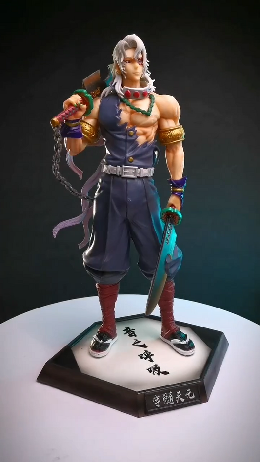 Demon Slayer Kimetsu no Yaiba Tengen Uzui PVC Action Figure Statue Anime Model