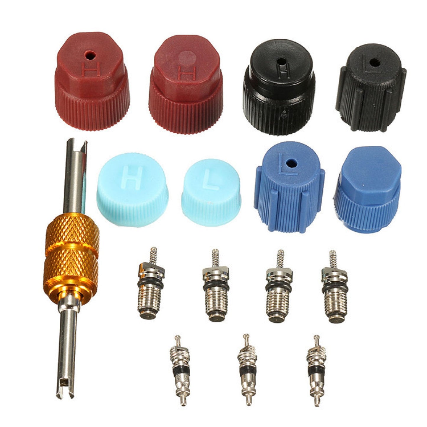 Universal A/C System Cap & Valve Cores Santech Rapid Seal Kit Air Conditioning