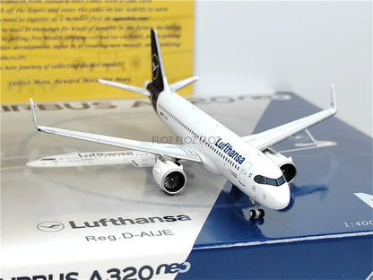 NG Models Lufthansa for Airbus A320 D-AIJE 1:400 Aircraft Pre-built Model