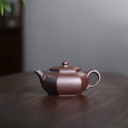 320ml Full Handmade Teapot Marked Real Yixing Zisha Purple Clay Original Ore Pot